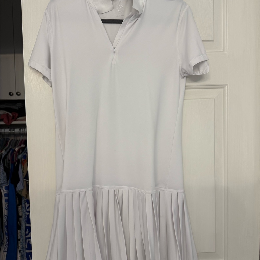 Addison Bay - White Pleated Tennis Dress - Size M (EUC)